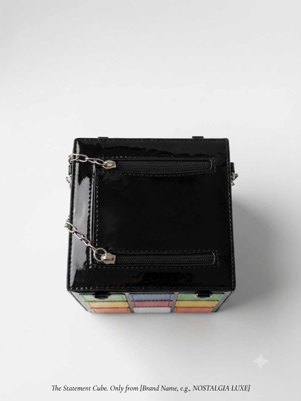 Colorblock Cube Crossbody Bag - Multicolor - Picture 2 of 2